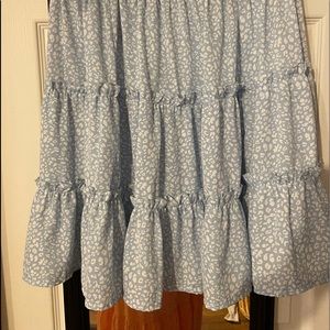 Blue and white flower skirt